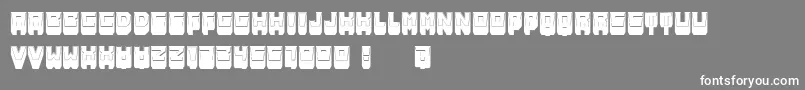 フォントMetallicShadowFilled – 灰色の背景に白い文字