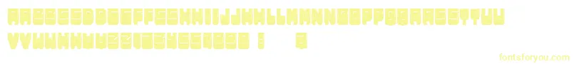 MetallicShadowFilled-Schriftart – Gelbe Schriften auf weißem Hintergrund