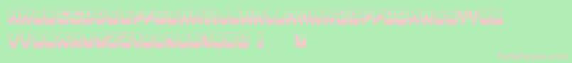 MetallicShadowFlat Font – Pink Fonts on Green Background