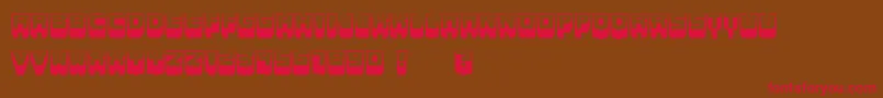 MetallicShadowFlat Font – Red Fonts on Brown Background