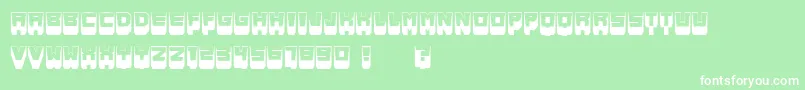 MetallicShadowFlat Font – White Fonts on Green Background