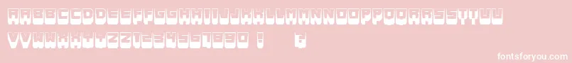 MetallicShadowFlat Font – White Fonts on Pink Background