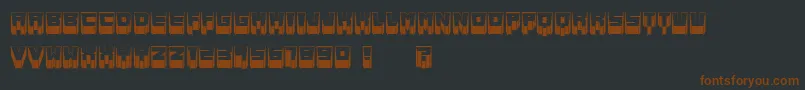 MetallicSharp-fontti – ruskeat fontit mustalla taustalla