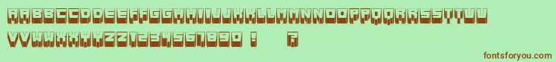 MetallicSharp Font – Brown Fonts on Green Background