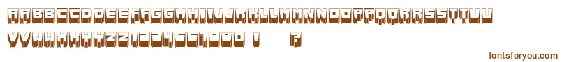 MetallicSharp Font – Brown Fonts on White Background