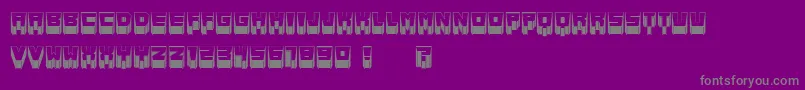 MetallicSharp-Schriftart – Graue Schriften auf violettem Hintergrund