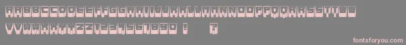 MetallicSharp Font – Pink Fonts on Gray Background