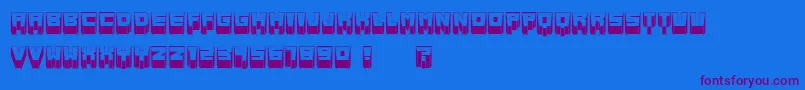 MetallicSharp Font – Purple Fonts on Blue Background