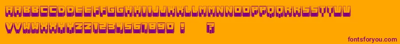 MetallicSharp Font – Purple Fonts on Orange Background
