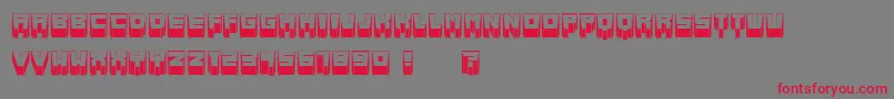 MetallicSharp Font – Red Fonts on Gray Background