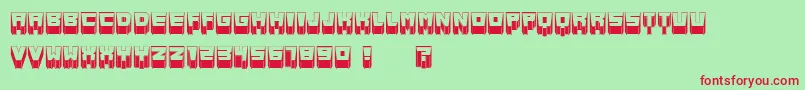 MetallicSharp Font – Red Fonts on Green Background