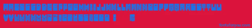 MetallicSharpFilled Font – Blue Fonts on Red Background