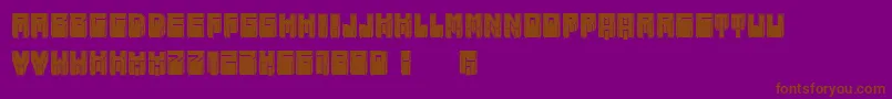 MetallicSharpFilled Font – Brown Fonts on Purple Background