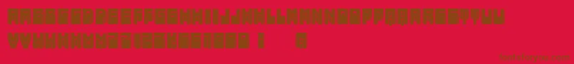MetallicSharpFilled Font – Brown Fonts on Red Background