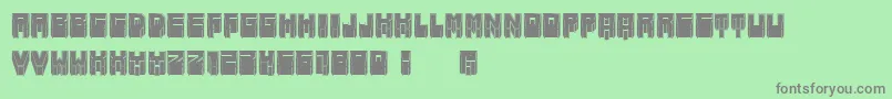 MetallicSharpFilled Font – Gray Fonts on Green Background