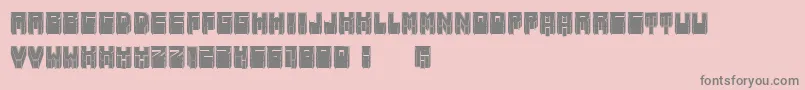 MetallicSharpFilled Font – Gray Fonts on Pink Background