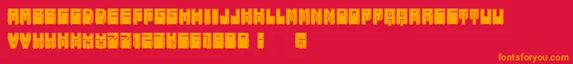 MetallicSharpFilled Font – Orange Fonts on Red Background