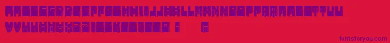 MetallicSharpFilled Font – Purple Fonts on Red Background