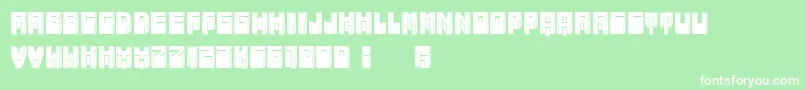 MetallicSharpFilled Font – White Fonts on Green Background