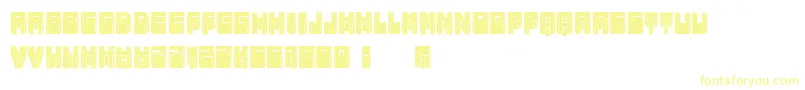 MetallicSharpFilled Font – Yellow Fonts on White Background