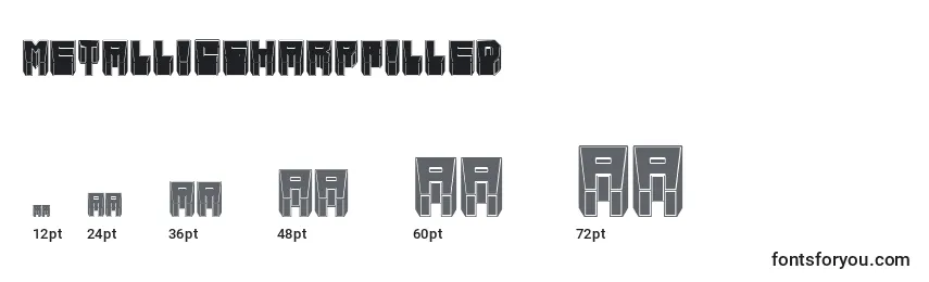 Размеры шрифта MetallicSharpFilled