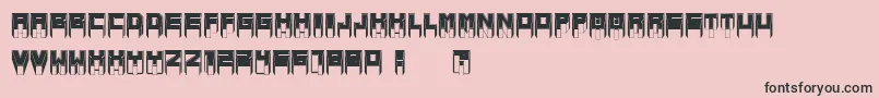 MetallicSharpInverted Font – Black Fonts on Pink Background