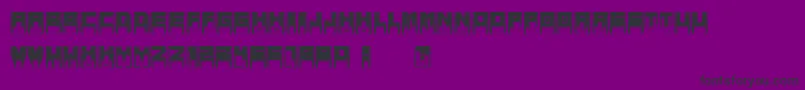 MetallicSharpInverted Font – Black Fonts on Purple Background