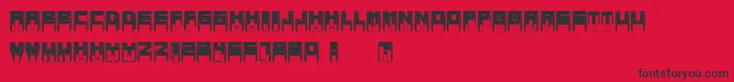 フォントMetallicSharpInverted – 赤い背景に黒い文字