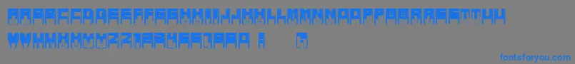 MetallicSharpInverted Font – Blue Fonts on Gray Background
