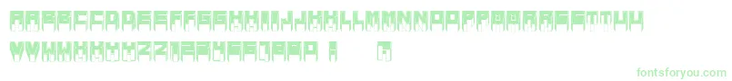 MetallicSharpInverted-Schriftart – Grüne Schriften auf weißem Hintergrund