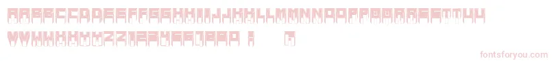 MetallicSharpInverted Font – Pink Fonts on White Background