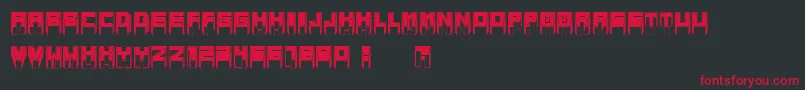 MetallicSharpInverted Font – Red Fonts on Black Background