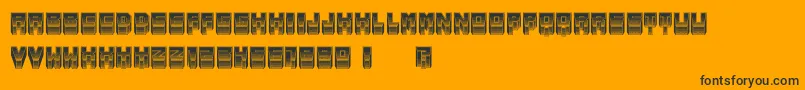 MetallicSoft Font – Black Fonts on Orange Background