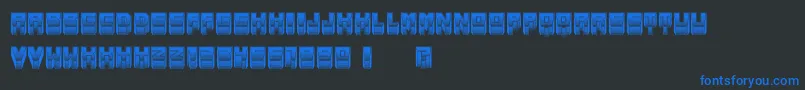 MetallicSoft Font – Blue Fonts on Black Background