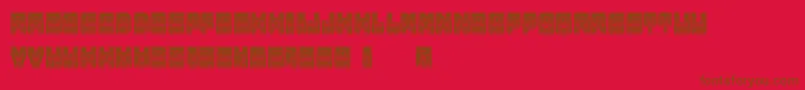 MetallicSoft Font – Brown Fonts on Red Background