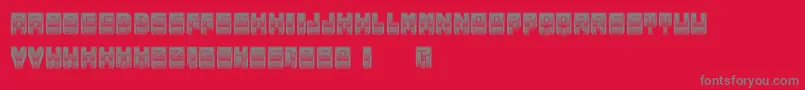MetallicSoft Font – Gray Fonts on Red Background