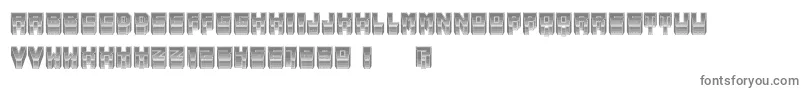 フォントMetallicSoft – 白い背景に灰色の文字