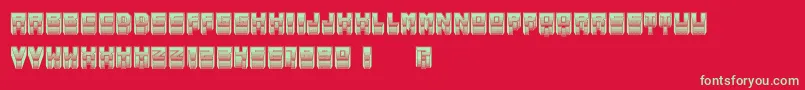 MetallicSoft Font – Green Fonts on Red Background