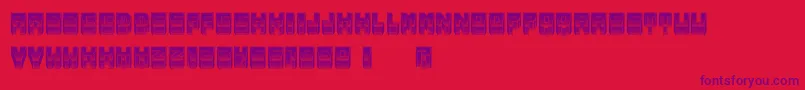 MetallicSoft Font – Purple Fonts on Red Background