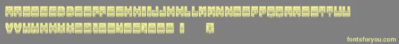 フォントMetallicSoft – 黄色のフォント、灰色の背景