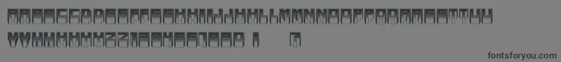 MetallicSoftLight-Schriftart – Schwarze Schriften auf grauem Hintergrund