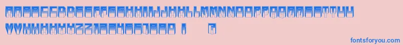 MetallicSoftLight Font – Blue Fonts on Pink Background