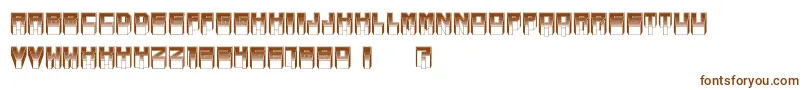 MetallicSoftLight-Schriftart – Braune Schriften auf weißem Hintergrund