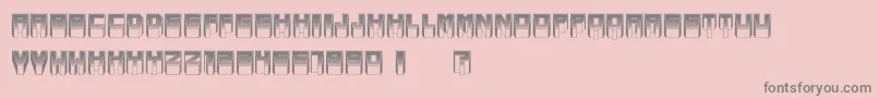 MetallicSoftLight Font – Gray Fonts on Pink Background