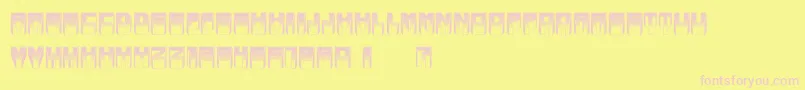 MetallicSoftLight Font – Pink Fonts on Yellow Background