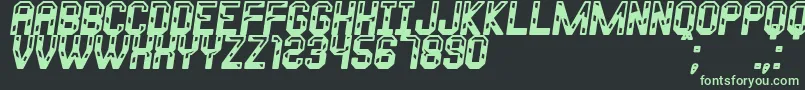 Metalo Of South St-Schriftart – Grüne Schriften auf schwarzem Hintergrund