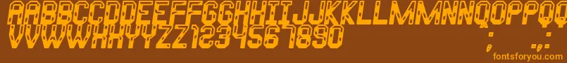 Metalo Of South St Font – Orange Fonts on Brown Background