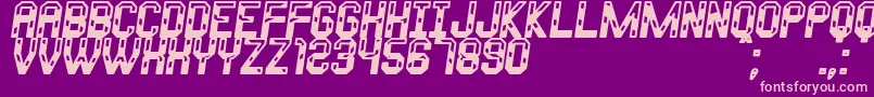 Weitere Informationen zur Metalo Of South St-Schriftart Metalo Of South St-Schriftart – Rosa Schriften auf violettem Hintergrund