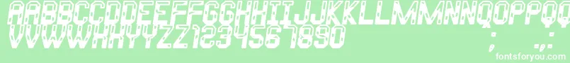 Metalo Of South St Font – White Fonts on Green Background