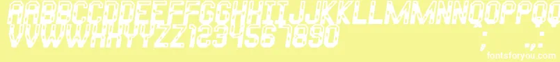 Metalo Of South St Font – White Fonts on Yellow Background